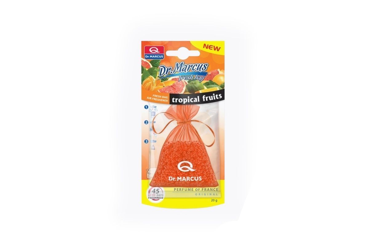 Ароматизатор  DR. MARCUS Fresh Bag Tropical Fruits Фруктовый гелевый универсальный Польша 50гр