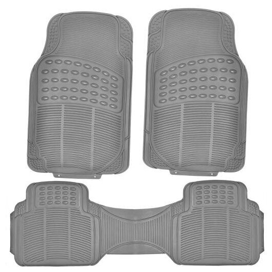 Коврик салона SKYWAY Hot-1 3пр. Полиуретановый Серый (п: 71*44,5 см, з: 43*132см)